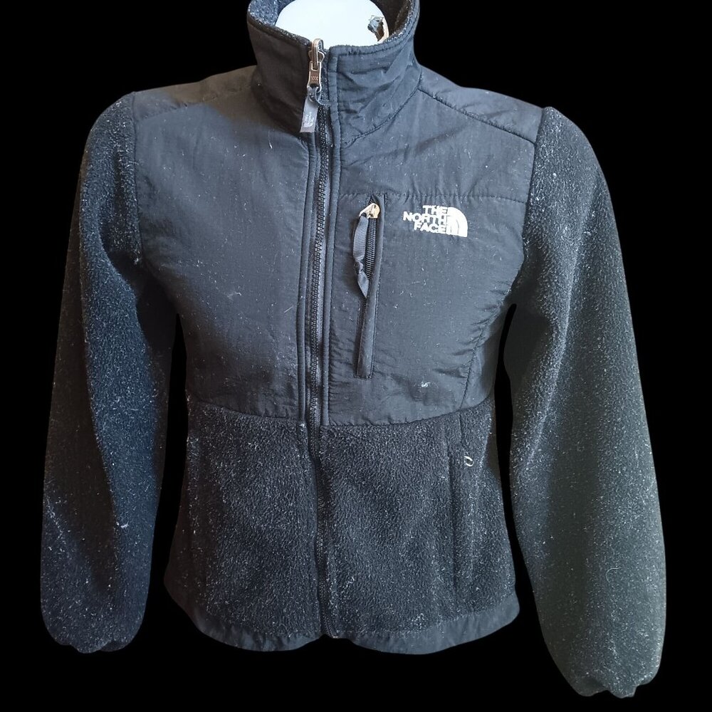 Womens Small Denali Jacket The North Face Black Hooded Polartec Fleece Gorpcore